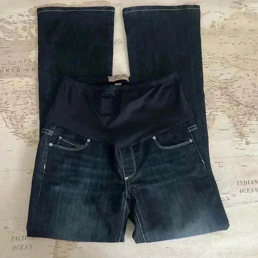 Paige Maternity 27 Dark Wash Boot Cut Shipped Via Usps